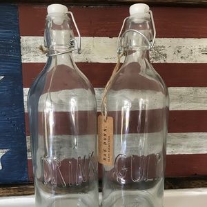 Rae Dunn Glass Bottle Decanters